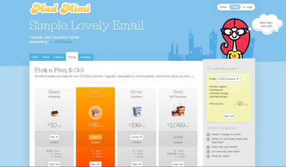 mad-mimi email marketing plans pricing